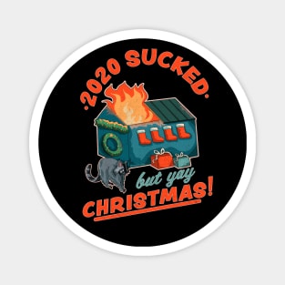 2020 Sucked but Yay Christmas Decorative Dumpster Fire Xmas Magnet